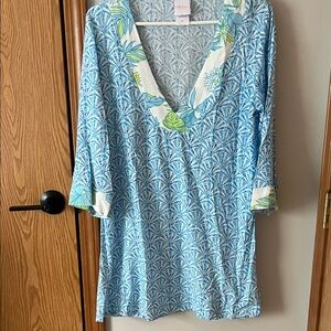 Stella Parker Blue and Green Swim Coverup